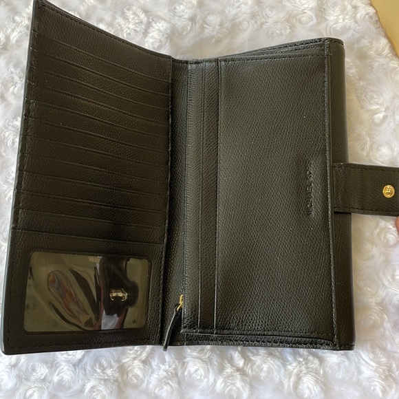 Michael Michael Kors Black Florence Large Billfold Leather Wallet Clutch - Picture 5 of 9